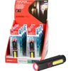 Kép 1/8 - Zseblámpa Strend Pro Flashlight, COB LED 120 lm, 35x35x132mm, USB töltés, csomag 10 db