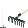 Kép 1/3 - Kerti gereblye Strend Pro R105, 10 fogú, fa nyél, 1600 mm