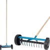 Kép 1/3 - Gyepgereblye Strend Pro R152W, 11 fogú, gyomhoz levegőztető, kerekekkel, nyéllel