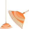Kép 1/4 - Levélgereblye Strend Pro R144, műanyag, 23 fogú, műanyag, 125 cm nyél