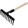 Kép 2/4 - Kerti gereblye Strend Pro Premium R-606, 10 fogú, kovácsolt, fa nyél
