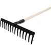 Kép 2/3 - Kerti gereblye Strend Pro Premium R-606, 14 fogú, kovácsolt, fa nyél