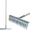 Kép 1/3 - Gyepgereblye Strend Pro R108A.WH, 14 fogú, levegőztető, gyepszellőztető, fa nyél