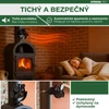 Kép 3/8 - Ventilátor Strend Pro, kandalló, füstcsőre rögzíthető és mágneses, hővel működő, 4 lapátos, fekete