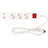 Kép 1/3 - Kábel Strend Pro LG-FB603K, 1,4 m hosszúságú, hosszabbító, 3x aljzat + kapcsoló, USB