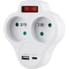 Kép 2/4 - Elosztó Strend Pro, fehér, 2x 16 A, USB A+C, kapcsolóval