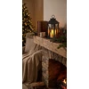 Kép 2/5 - Lámpás MagicHome Karácsonyi, LED meleg fehér, 3xAAA, műanyag, időzítő, fekete, 14x14x32.2 cm, mozgó