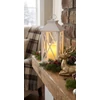 Kép 2/5 - Lámpás MagicHome Karácsonyi, LED meleg fehér, 3xAAA, műanyag, időzítő, fehér, 14x14x32.2 cm, mozgó l