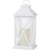 Kép 3/5 - Lámpás MagicHome Karácsonyi, LED meleg fehér, 3xAAA, műanyag, időzítő, fehér, 14x14x32.2 cm, mozgó l