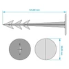 Kép 4/4 - Cövek GardenPEG, földbe, 100/25 mm, műanyag rögzítőhegy, csomag 50 db