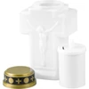 Kép 4/4 - Gyertya MagicHome, kereszt, LED, sírra, fehér, 2xAA, 15x9 cm, (2xAA elem a csomag része)
