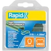 Kép 2/2 - Kapcsok RAPID VR22, PVC zöld, RAPID FP222 és FP20 kötöző fogóhoz, 5-11 mm-es huzalhoz, 215 db-os cso