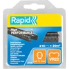 Kép 2/2 - Kapcsok RAPID VR22, PVC fekete, RAPID FP222 és FP20 kötöző fogóhoz, 5-11 mm-es huzalhoz, 215 db-os c