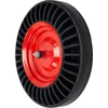 Kép 1/3 - Kerék Strend Pro Premium Fortis BLACK, talicskához, tömör gumi, pótalkatrész, tengellyel