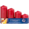 Kép 1/3 - Gyertya MagicHome, karácsonyi, adventi, bordó, 48 mm 60/80/100/120 mm, csomag 4 db