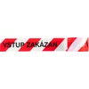 Kép 2/3 - Szalag Strend Pro, 80 mm, Hossz: 250 m, figyelmeztető, piros/fehér, CSEH felirat "BELÉPNI TILOS