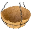 Kép 3/4 - Akasztó Strend Pro, virágtartó, acél/kókusz, függő, lánccal és kampóval, 20 cm