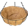 Kép 3/4 - Akasztó Strend Pro, virágtartó, acél/kókusz, függő, lánccal és kampóval, 25 cm
