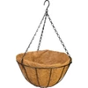 Kép 1/4 - Akasztó Strend Pro, virágtartó, acél/kókusz, függő, lánccal és kampóval, 30 cm