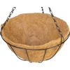 Kép 3/4 - Akasztó Strend Pro, virágtartó, acél/kókusz, függő, lánccal és kampóval, 30 cm