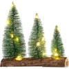 Kép 1/3 - Dekoráció MagicHome Karácsony, fenyőfák, műanyag, 12xLED meleg fehér, 20x5x20 cm, 2xAAA