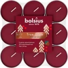 Kép 2/2 - Gyertya Bolsius Starlight Téli fűszerek, karácsonyi, bordóvörös, mécses, 4 óra, csomag 18 db