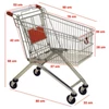 Kép 2/2 - Kocsi Racks DC70B, bevásárló, kerekeken
