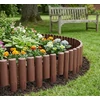 Kép 2/6 - Palisád GE037, 27x24 cm, PP, barna, flexibilis, Hosszúság 2,16 m, 8 db-os csomag
