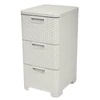 Kép 1/2 - Komód Curver® STYLE, 3 fiókos, krémszínű, 33x60x38 cm