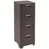 Kép 1/2 - Komód Curver® STYLE, 4 fiókos, sötétbarna, 33x79x38 cm