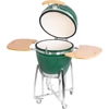 Kép 2/8 - Grill Strend Pro Kamado Egg 21", 46,7 cm átmérő, 91 cm grillmagasság, zöld, 130x73x122 cm