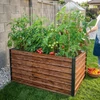 Kép 2/8 - Magaságyás Strend Pro Garden, 200x100x77cm, 3D fa design, fém, magasított
