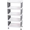 Kép 1/8 - Polc MagicHome Rolly, műanyag, 5 polcos, 49x29x97 cm, görgős