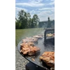 Kép 8/8 - Grill Strend Pro Fiesta, antracit kivitel, acél, 75 cm átmérő, tűzrakóval