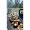 Kép 8/8 - Grill Strend Pro Fiesta, rozsdás kivitel, acél, 100 cm átmérő, tűzrakóhellyel