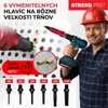 Kép 8/8 - Adapter Strend Pro Premium, fúróhoz, 1/4", M3 - M10, szegecselő, anyacsavar szegecsekhez, kofferben