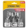 Kép 3/3 - Fej Strend Pro MS84, mágneses, 13 mm, 1/4", mágneses bittartó, 5 db-os csomag