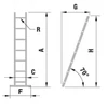 Kép 2/2 - Létra ALVE EUROSTYL PROFI 7111, 1x11, egyrészes, A313 B34