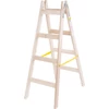 Kép 1/3 - Létra Strend Pro, 4 fokos, fa állólétra, 1,30 m, max. 150 kg