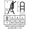 Kép 6/6 - Létra Strend Pro LFD140, 4 fokos, acél, EN14183, teherbírás 150 kg