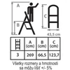 Kép 6/6 - Lépcsőfok Strend Pro LFT130, 3 fokos fellépő, acél, EN14183, teherbírás 150 kg