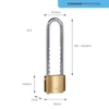 Kép 3/4 - Lakat Yale Y110B/50/155/1, Standard Security, függő, hosszú kengyelű, 50 mm, 3 kulcs