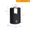 Kép 3/3 - Lakat Yale Y121B/40/125/1, High Security, függő, fekete, 46 mm, 3 kulcs