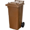 Kép 1/5 - Kuka Europlast 120 literes, műanyag, barna 8014, HDPE, hulladékgyűjtő