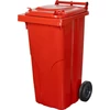 Kép 1/5 - Kuka Europlast 120 literes, műanyag, piros, HDPE, hulladékgyűjtő