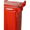 Kép 3/5 - Kuka Europlast 120 literes, műanyag, piros, HDPE, hulladékgyűjtő