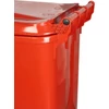 Kép 3/5 - Edény Europlast 240 liter, műanyag, piros, szemeteskuka