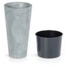 Kép 2/2 - Virágcserép betéttel TUBUS Slim Beton, 250x475 mm, beton hatású