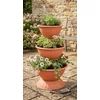 Kép 2/2 - Virágcserép Strend Pro PYRAMID, háromszintes, 79 cm, terrakotta