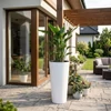 Kép 2/3 - Virágcserép betéttel TUBUS Slim Shine, 400x762 mm, fehér
